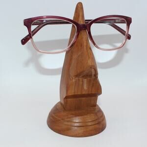 Wooden Nose Eyeglass Holder From The Two’s Company Handcrafted Framework 6”